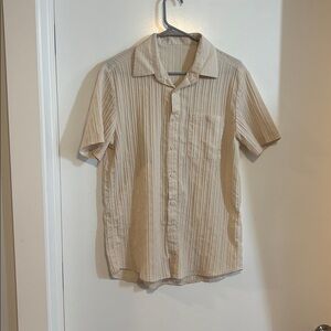 Men's Cream Short Sleeve Shirt